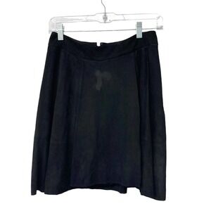 Alice + Olivia Lee Suede Lamb Leather Box Pleat Mini Skirt